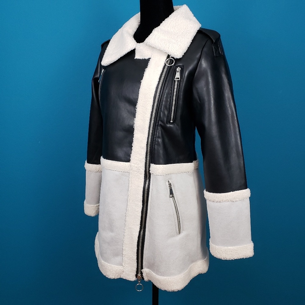 🆕️🛩 ROMEO & JULIET Faux Leather Aviator Jacket // (NWT)
